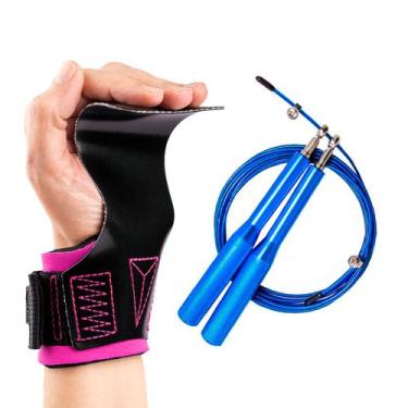 Imagem de Kit Hand Grip Legacy Skyhill Colors e Corda Speed Aço Azul, Lona preta