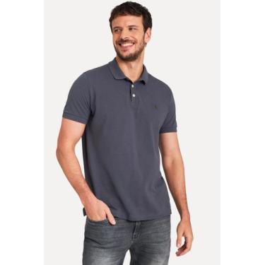 Imagem de Camisa Polo Reserva Piquet Básica Fuligem - Cor Cinza - Tamanho M/M, M