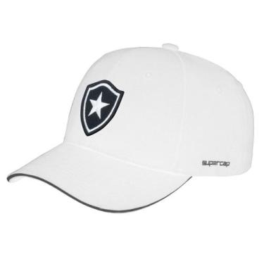 Imagem de Boné Botafogo Aba Curva SuperCap Bordado escudo - Branco, Branco
