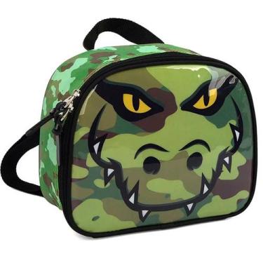 Imagem de Lancheira bolsa térmica Dinossauro verde exército Up4you, Exercito