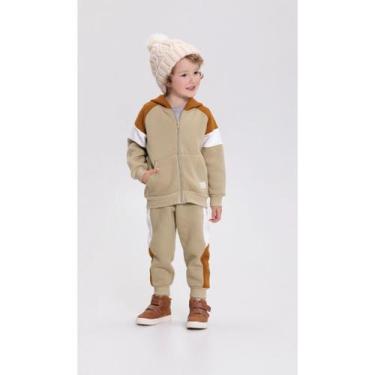 Imagem de Conjunto Menino Moletom Capri New Wave Alakazoo Ref 65253, Bege, 10