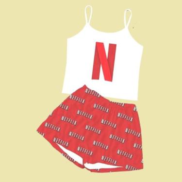 Imagem de Pijama curto, Personagem, Tecido Soft Trend, Tamanho G - Mana Pijamas,