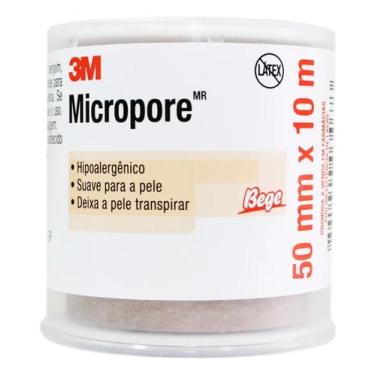 Imagem de Fita Micropore 50mm X 10 M Bege (rolo) 1533 - 3m Consumo