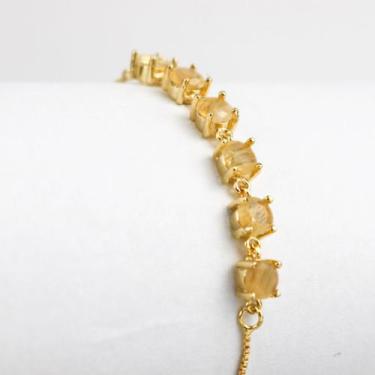 Imagem de Pulseira feminina bege transparente banhada a ouro 18k - Brimatto