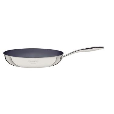 Imagem de Frigideira Tramontina Grano Aço Inox Corpo Triplo Revestimento Interno Cerâmico Grafite 30cm