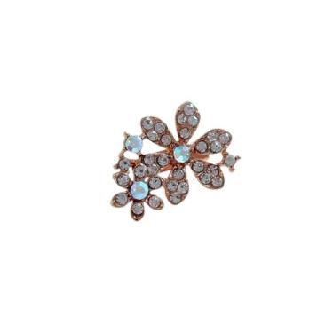 Imagem de Broche de Flor Dourada com Strass - Pistache Acessórios