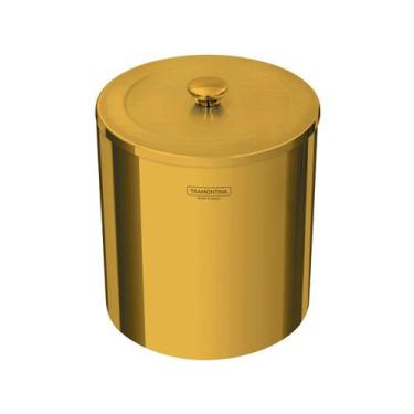 Imagem de Lixeira Tramontina 5l Gold 94540051 Toda Dourada