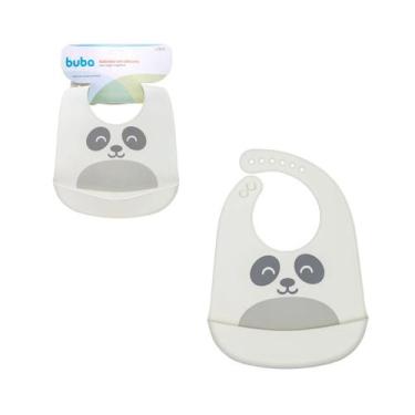 Imagem de Babador de silicone com pega-migalhas Gumy Off White - Buba
