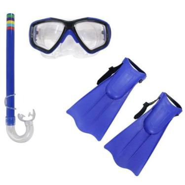 Imagem de Kit Snorkel Bel Galápagos com Máscara e Nadadeiras para Praia Piscina 