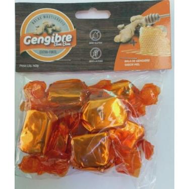 Imagem de Bala Bombom de gengibre mastigável 40g mel gengibrinha