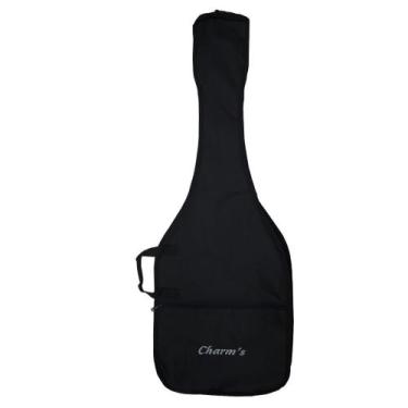 Imagem de Capa bag guitarra simples c/ bolso alça de mão e lateral strato semi i