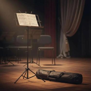 Imagem de Suporte Partitura Dobravel Portatil Profissional Bolsa Klx - KLX Quali