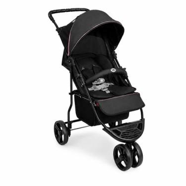 Imagem de Carrinho de Bebê 3 Rodas Horus Berço Preto e Rosa - Tutti Baby