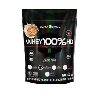 Imagem de Whey 100% Hd Refil Black Skull - 900g (wpc, Wpi E Wph) Sabor Cookies &