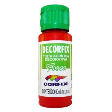 Imagem de Tinta Acrilica Fosca Decorfix Corfix 60ml - Selecione a Cor, 313-VERME