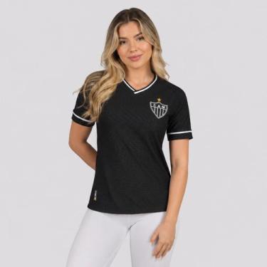 Imagem de Camisa Atlético Mineiro Black Feminina Preta - Spr, GG