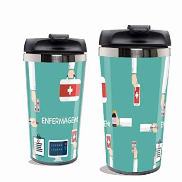 Imagem de Garrafa Térmica Inox Enfermagem - Inox