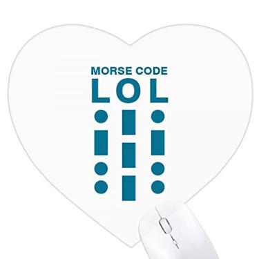 Imagem de Mouse pad de borracha Morse Code Laughter Line Expressions Tapete de jogo escritório