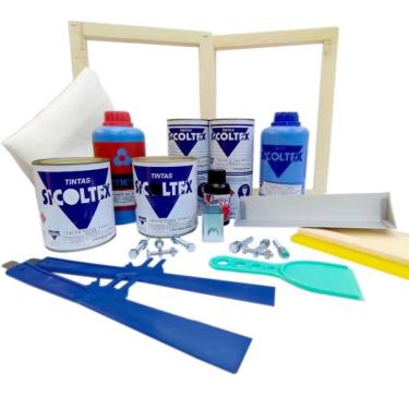 Imagem de Kit de Produtos para Silk Screen Serigrafia - Começando a Estampar com Tinta Vinílica