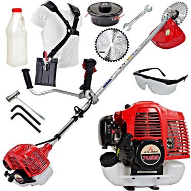 Imagem de Roçadeira Profissional Lateral Nakashi L331M 32.6CC 2T á Gasolina Com Motor TU 33 Mitsubishi Ideal Para Mato Alto