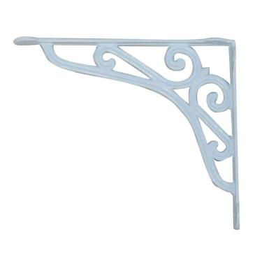 Imagem de Cantoneira Branca Suporte De Parede Mão Francesa 20X25Cm