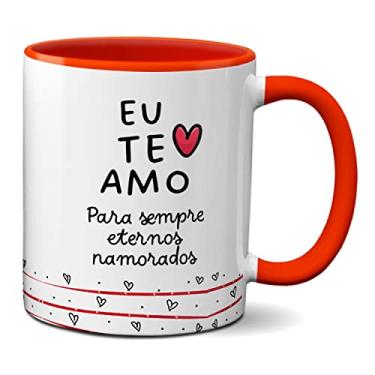Imagem de Caneca Flork Fofos Pra Sempre Eternos Namorados Eu Te Amo (Vermelha)
