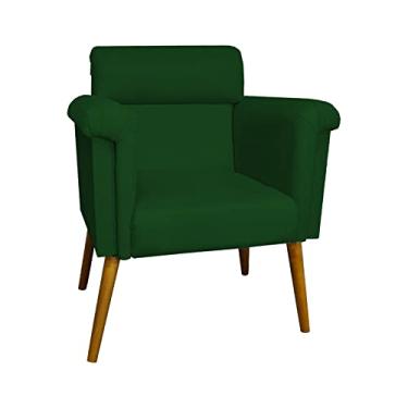 Imagem de Poltrona Decorativa Elisa Pés Palito Suede Verde - DS Estofados