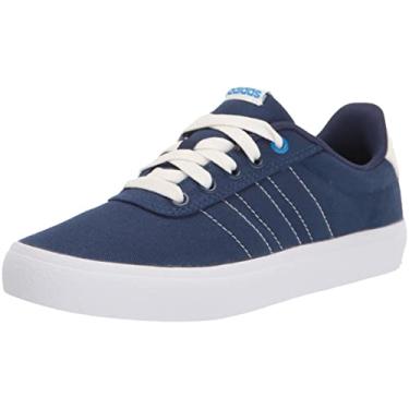 Imagem de adidas VULCRAID3R Skate Shoe, Dark Blue/Cloud White/Blue Rush, 1 US Unisex Little Kid