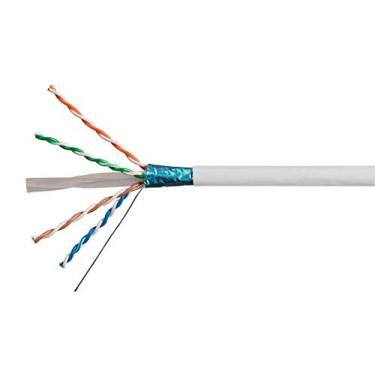 Imagem de Monoprice Cabo Ethernet a granel Cat6A – Cabo de rede Internet – sólido, 550 Mhz, FTP, CMR, classificação de elevação, fio de cobre puro e desencapado, 10G, 23AWG, sem logotipo, 305 m, branco