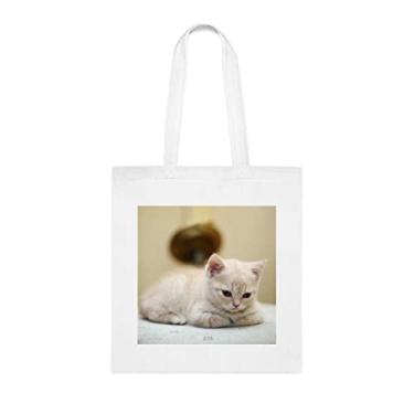 Imagem de Sacola de gato, presente de gato, bolsa de ombro para amantes de gatos, sacos reutilizáveis para gatos, ideia de presente de cesta de Natal de aniversário, presente para ela, presente