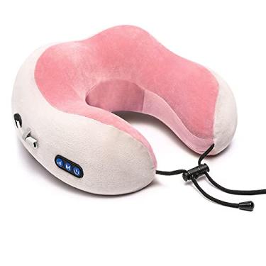 Imagem de Massageador De Pescoço Elétrico Travesseiro Em Forma De U Ombro Portátil De Ombro Portátil Viagem De Carro Em Casa Relax Massage Travesseiro,Pink