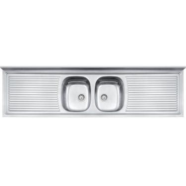 Imagem de Pia De Apoio Tramontina Ribon 2C 34 Em Aço Inox 200 X 55 Cm