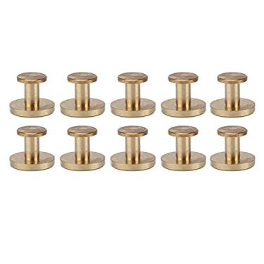 Imagem de 10 Conjuntos de Rebites de Couro Botões de Rebite Double Cap, Desmontar Rebites Ledger DIY Resistentes para Pulseira de Correia de Saco, Menu, Álbum, Livro, Decoração (13x18mm)