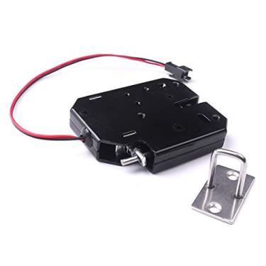 Imagem de ATOPLEE Fechadura de armário eletrônico, 1 peça DC 12V 2A aço carbono solenoide armário trava de mola para armário de gaveta de armário (73 x 58 x 13 mm)