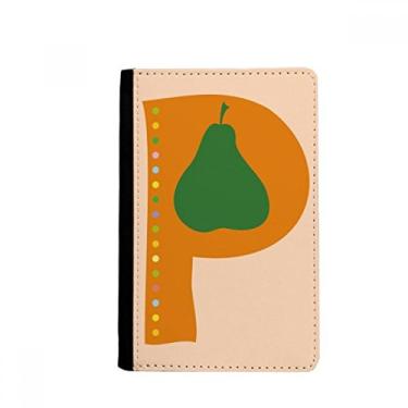 Imagem de P alfabeto pera fruta bonito padrão porta-passaporte notecase burse carteira capa cartão bolsa, Multicolor