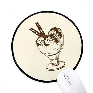 Imagem de Tapete de mouse para mesa de escritório com barra de chocolate marrom para sorvete e gelado