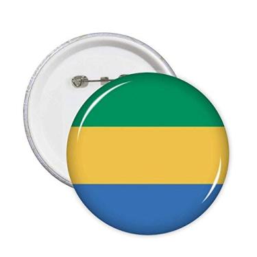 Imagem de Broche de bandeira nacional do Gabão África país alfinetes crachá botão decoração acessório 5 peças