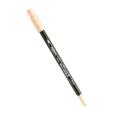 Imagem de Uchida Marcador de ponta extra fina Le Plume II Marvy com ponta dupla, suprimentos de arte, pêssego pastel