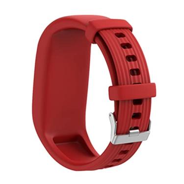 Imagem de SERDAS Pulseira de relógio de silicone de substituição para pulseira Garmin Vivofit 3/Vivofit JR/Vivofit JR 2 (Cor: Vermelho)