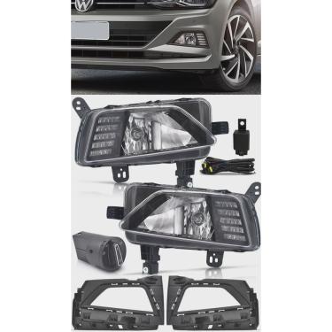 Imagem de Kit Farol de Milha Neblina Vw Virtus e Novo Polo 2018 2019 2020 2021 2022 Com LED Daylight - drl