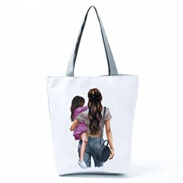 Imagem de Bolsas femininas afro douradas impressas bolsa de ombro moda bonita bolsa de compras ecológica portátil bolsa de praia de alta capacidade bolsa prática, Hl3030 ?? ?