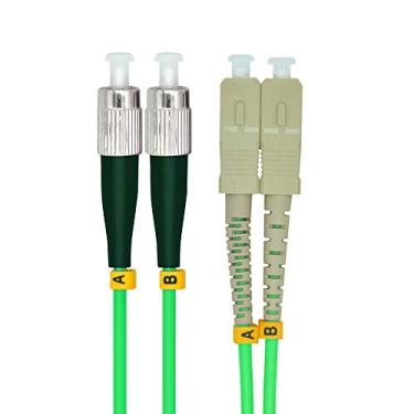 Imagem de Jeirdus 2 metros SC para FC Duplex 40/100GB OM5 Cabo de fibra óptica 50/125 Multimodo 2M SC-FC