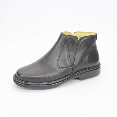 Imagem de Coturno botina social urbana, fabricada em legitimo couro mestiço(pelica) 048 numeração 36-44 (41, 048 Mest.Preto)