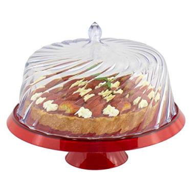Imagem de Boleira Porta Bolo Tortas Cúpula Transparente Bandeja translucida