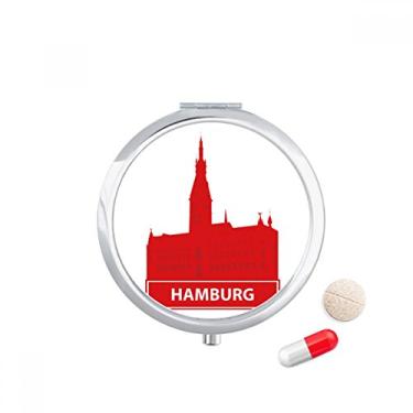 Imagem de Porta-comprimido vermelho Hamburgo Alemanha, caixa de armazenamento de remédios