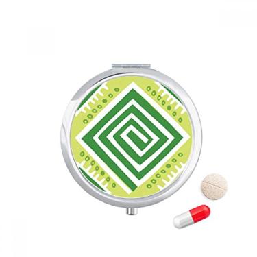 Imagem de Porta-comprimidos Green Squares Mexico Totems Civilização Antiga Caixa de armazenamento de remédios