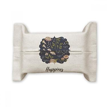 Imagem de Bolsa de linho de algodão com tinta de plantas rosa selvagem