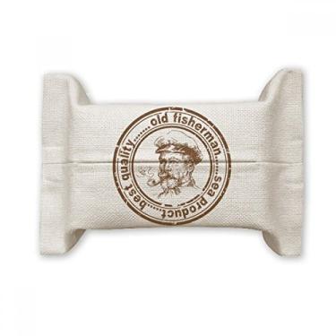 Imagem de Old Fisherman Captain Classic Country City Suporte de capa de papel de tecido de algodão e linho