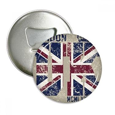 Imagem de Abridor de garrafa com bandeira da União Jack do Rei de Londres, emblema multifuncional