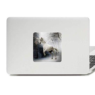 Imagem de Adesivo de vinil para laptop White Horse Science Nature Scenery para decoração de PC